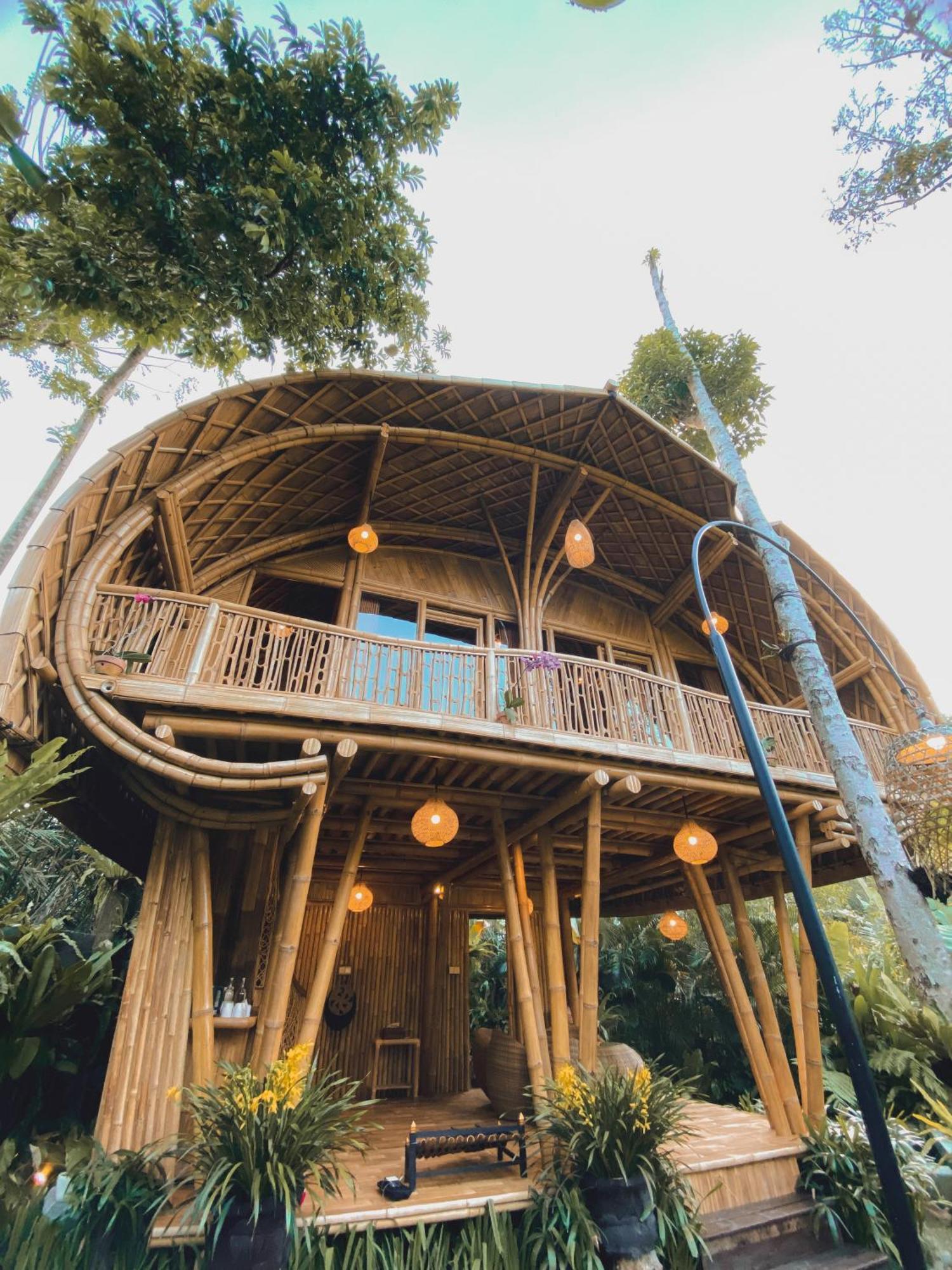 시데멘 Alamvaya Bali Bamboo House 빌라 외부 사진