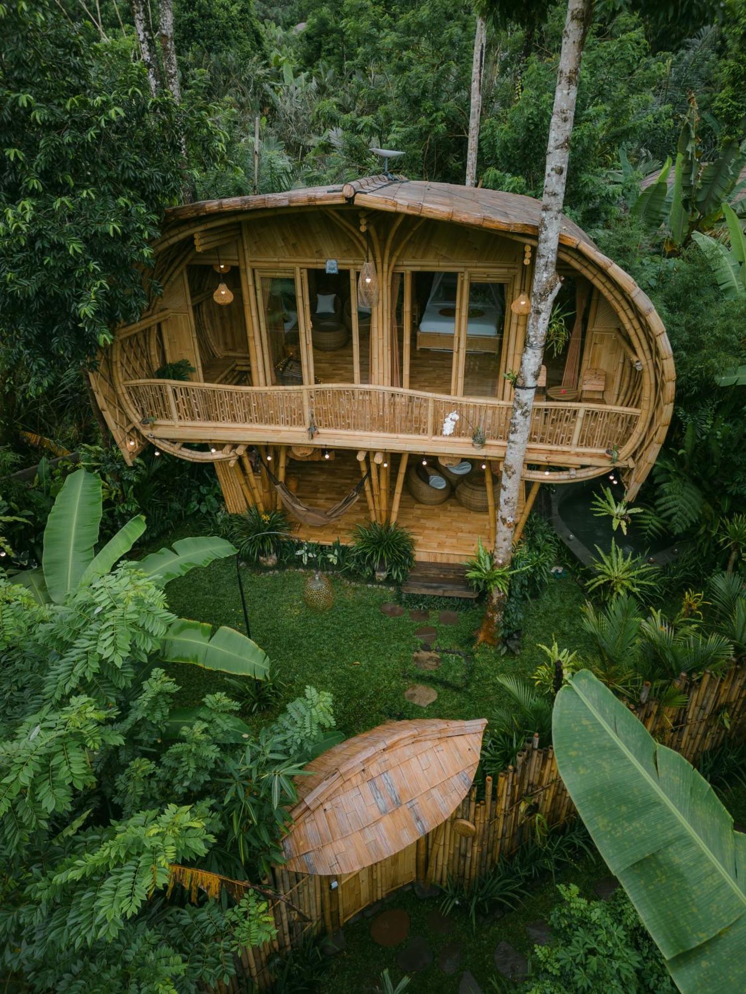 시데멘 Alamvaya Bali Bamboo House 빌라 외부 사진