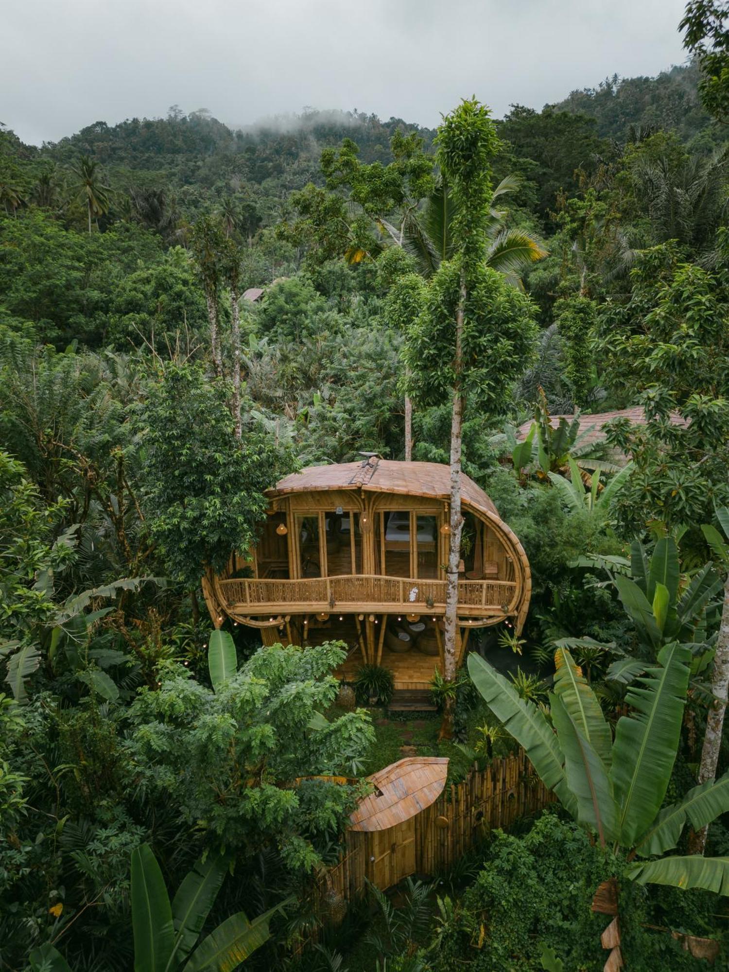 시데멘 Alamvaya Bali Bamboo House 빌라 외부 사진