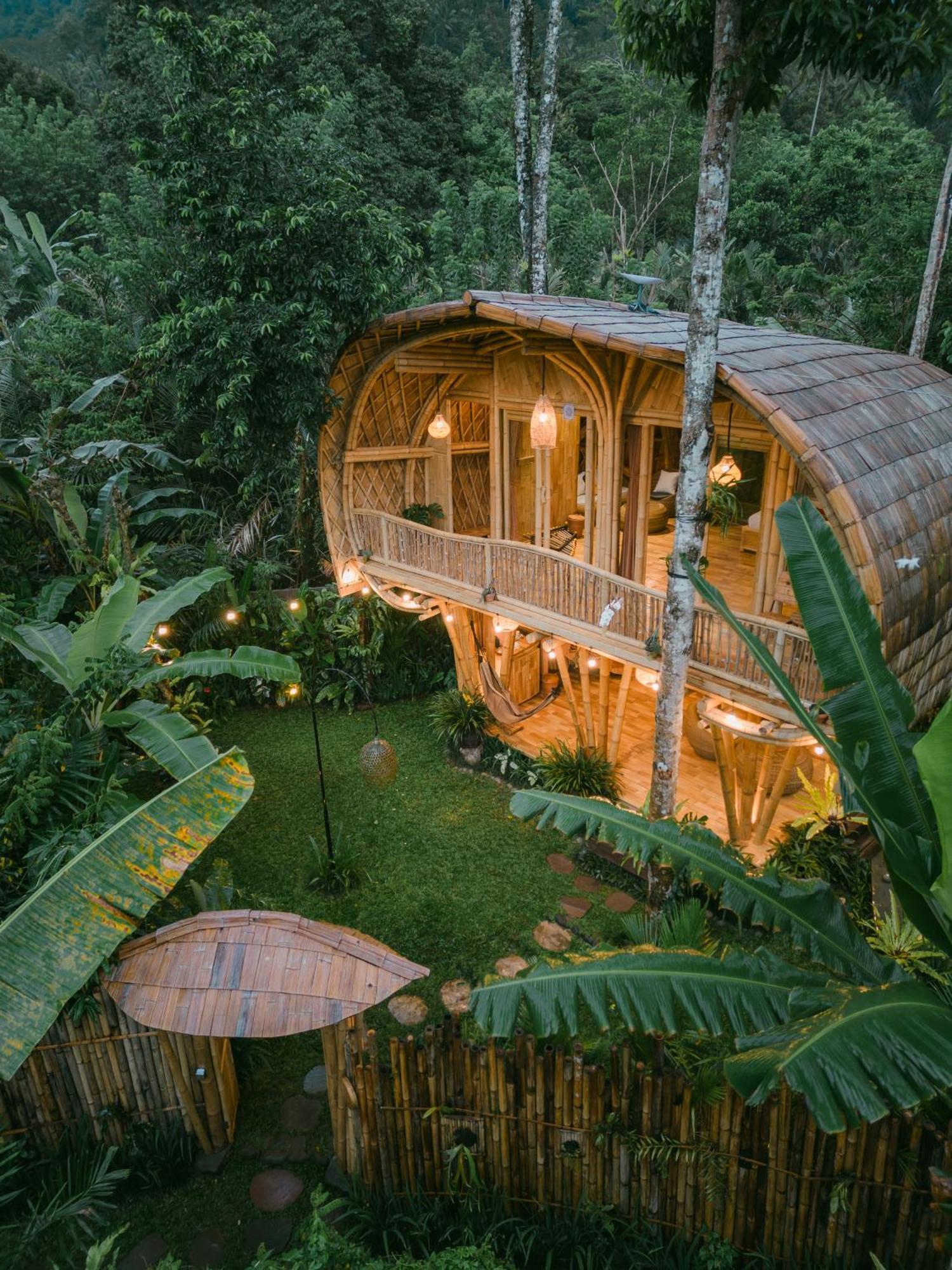 시데멘 Alamvaya Bali Bamboo House 빌라 외부 사진