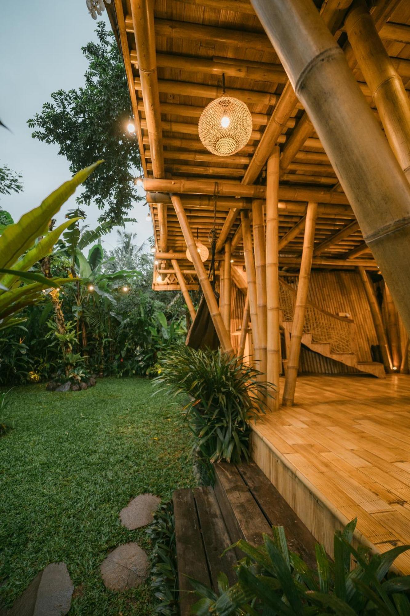 시데멘 Alamvaya Bali Bamboo House 빌라 외부 사진