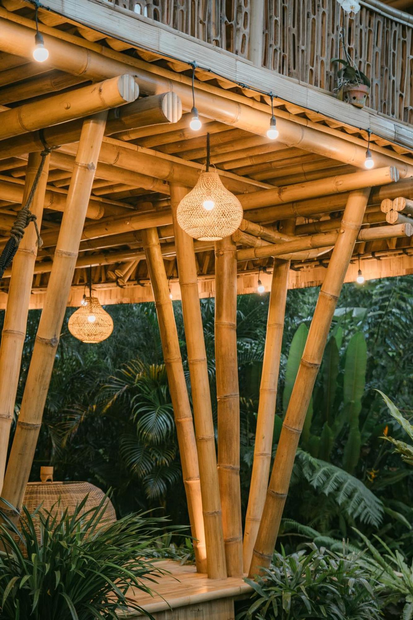 시데멘 Alamvaya Bali Bamboo House 빌라 외부 사진