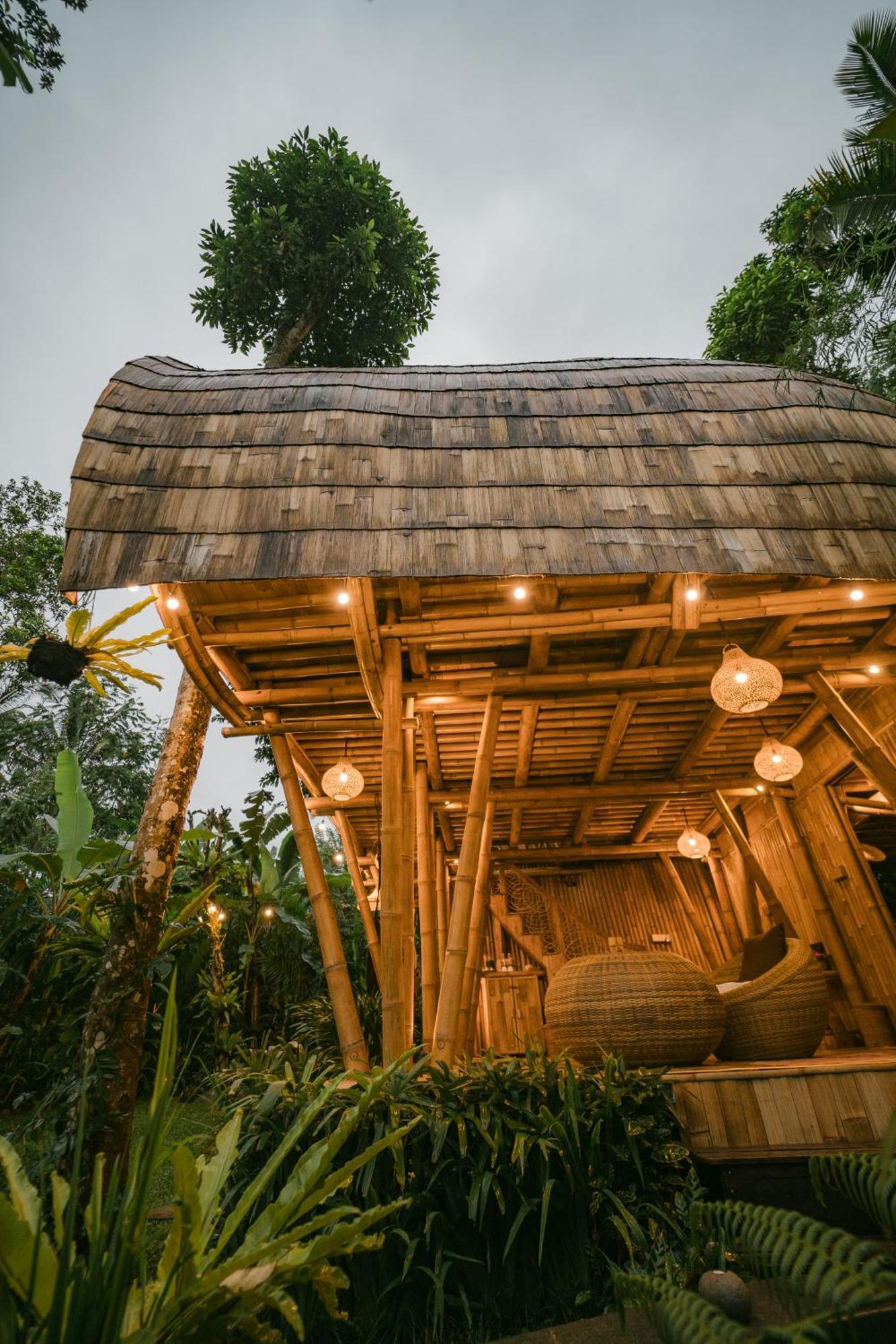 시데멘 Alamvaya Bali Bamboo House 빌라 외부 사진